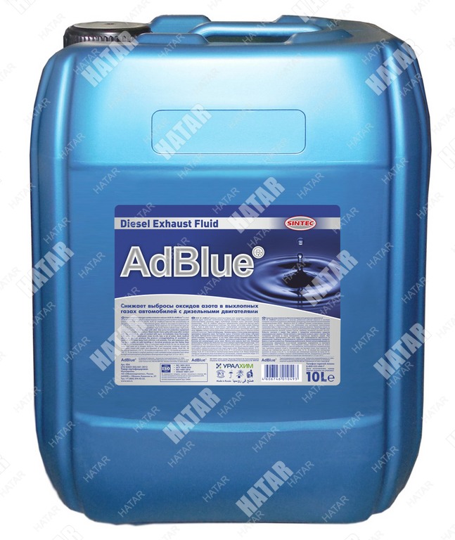 SINTEC Жидкость для систем scr adblue для снижения оксидов азота дизельных двс мочевина 10л 804