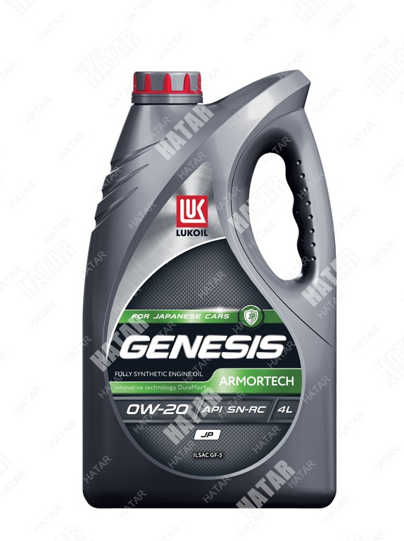 ЛУКОЙЛ 0w-20 genesis armortech jp, 4л, синт.мотор.масло 3149925