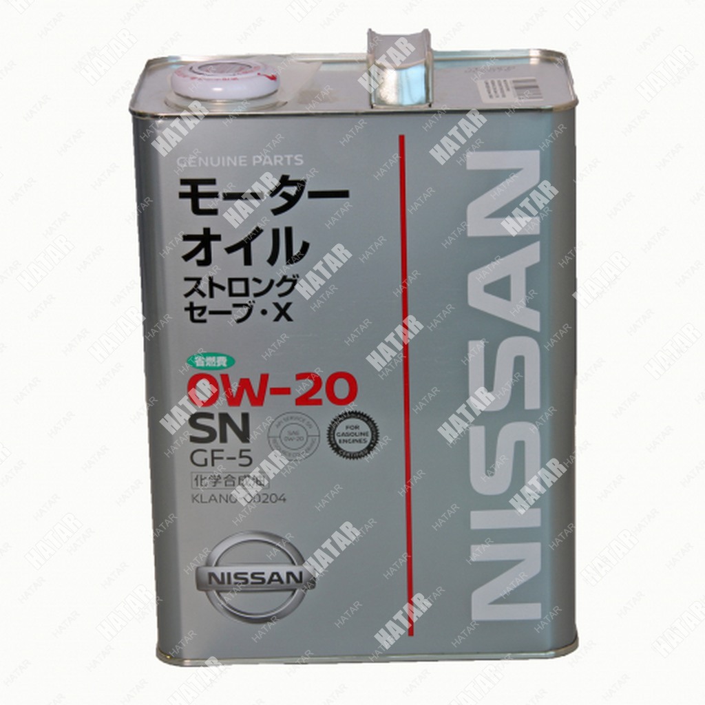 NISSAN Масло моторное синтетическое 0w-20 sn strong save x 4л KLAN000204