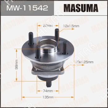 MASUMA Ступичный узел masuma rear corolla axio, fielder / nze141, zre142g with abs MW11542