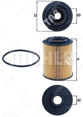KNECHT-MAHLE Вставка масляная knecht OX160D