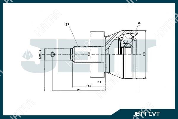JETT Шрус внешний jett V411257