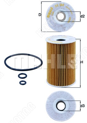 KNECHT-MAHLE Вставка масляная knecht OX388D
