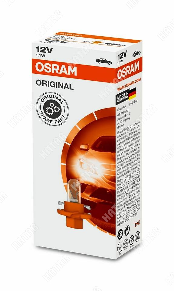 OSRAM Лампа osram original line 12v, 1,12w bx8,4d 2473MFX6