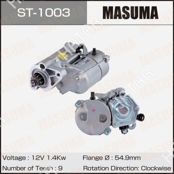 MASUMA Стартер masuma, toyota / 5vzfe 12v/1.4kw ST1003