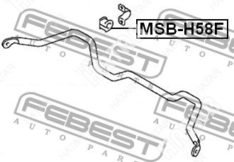 FEBEST Втулка переднего стабилизатора MSBH58F
