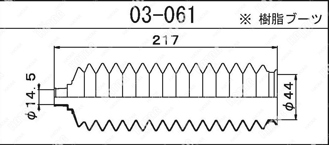 MARUICHI Пыльник рулевой рейки лев 03061