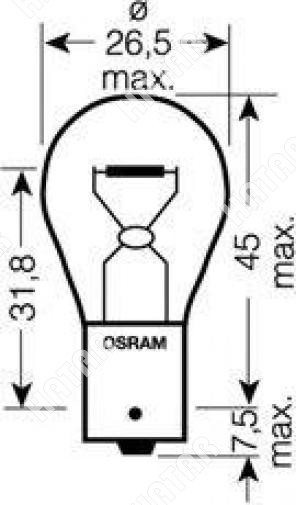 OSRAM Лампа 21w 12v baw15s 10xbli1 lf 7508LDR01B