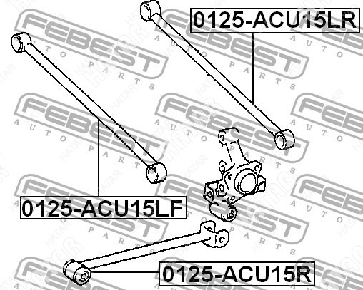 FEBEST Тяга подвески продольная зад правлев 0125ACU15R