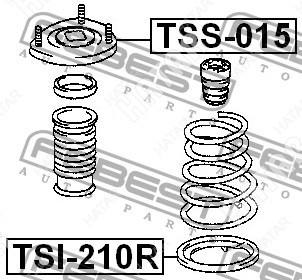 FEBEST Опора амортизационной стойки зад правлев TSS015