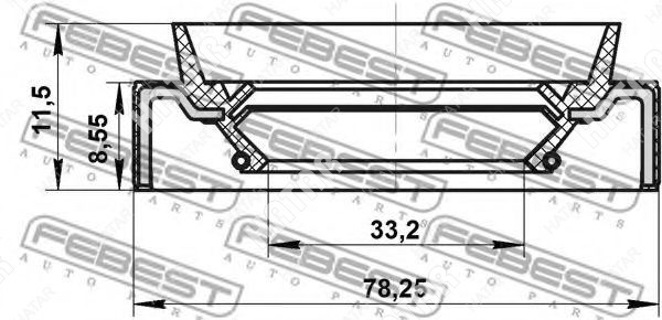 FEBEST Сальник привода 95JBS35780912X