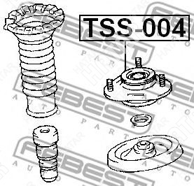 FEBEST Опора амортизационной стойки перед правлев TSS004