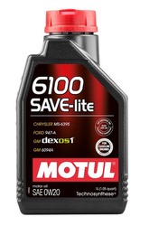 MOTUL 0w20 6100 save-lite моторное масло синтетика sp, gf-6a 1л