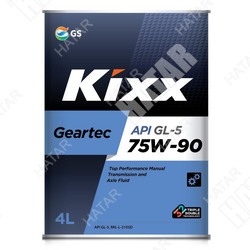 KIXX 75w90 geartec масло трансмиссионное gl-5 4л металл