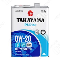 TAKAYAMA 0w20 paotec масло моторное gf-6a/sp синтетика 4л