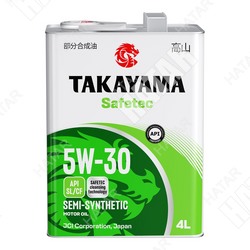TAKAYAMA 5w30 масло моторное полусинтетика sl/cf 4л металл