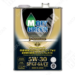 MOLY GREEN 5w-30 premium cинтетическое моторное масло sp/gf-6a/cf 4л