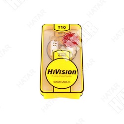HIVISION Лампа светодиодная t10 6000k/200lm 12v/24v 2шт