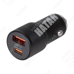 SKYWAY Зарядное устройство адаптер 12/24v 25w usb type-c pd черный