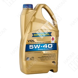 RAVENOL 5w40 vdl моторное масло синтетика дизель cf b3/b4 4л