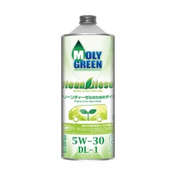 MOLY GREEN 5w-30 clean diesel cинтетическое моторное масло dl-1 1л