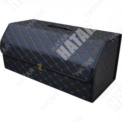 BOOST Кейс в багажник l 55cm черный/синяя нить с защелкой
