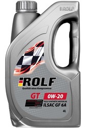 ROLF 0w20 gt масло моторное, синтетика, sp/gf-6a 4л пластик