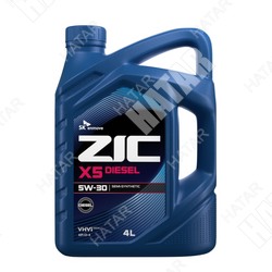 ZIC X5000 5w-30 моторное масло полусинтетика ci-4/jaso dh-1 6л
