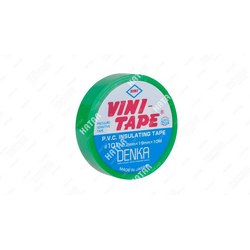 DENKA Лента изоляционная vini tape, 19 мм, 9 м, зеленая