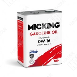 MICKING 0w-16 gasoline oil mg1 моторное масло синтетическое sp/rc 4л