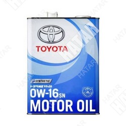 TOYOTA 0w16 motor oil api sp/gf-6b масло моторное синтетика 4л