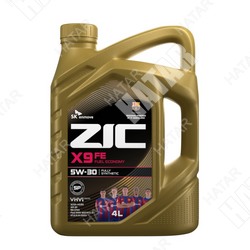 ZIC X9 fe 5w30 моторное масло синтетика sp, acea a5/b5 4л