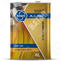 NGN 0w-30 a-line масло моторное синтетическое sp/gf-6 4л металл