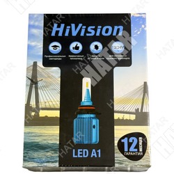 HIVISION Led a1 лампа светодиодная h4 6000k/4000lm 20w 12v/24v 2шт