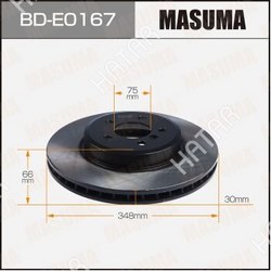 MASUMA Диск тормозной masuma front bmw 6-series f13, 5-series f11