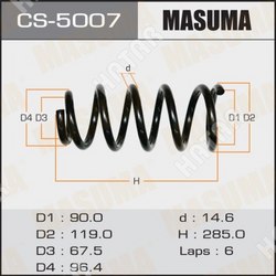 MASUMA Пружина подвески masuma rear cr-v/ v2400