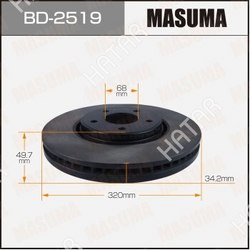 MASUMA Диск тормозной masuma, front infiniti fx35, qx50 05-18