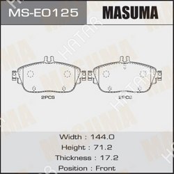 MASUMA Колодки дисковые masuma, p50093 front 1/12