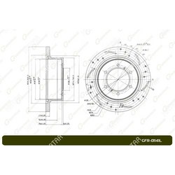 G-BRAKE Диск тормозной перфорированный вентилируемый g-brake левый