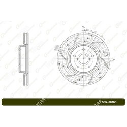 G-BRAKE Диск тормозной перфорированный вентилируемый g-brake левый