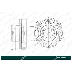 G-BRAKE Диск тормозной перфорированный вентилируемый g-brake левый