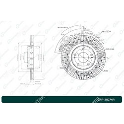 G-BRAKE Диск тормозной перфорированный вентилируемый g-brake правый