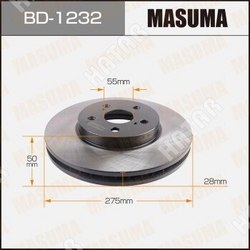MASUMA Диск тормозной masuma front wish/ ane1#, zne1# уп.2