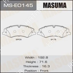 MASUMA Колодки дисковые masuma, p44024 front 1/6