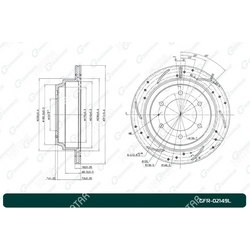 G-BRAKE Диск тормозной перфорированный вентилируемый g-brake левый