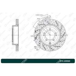 G-BRAKE Диск тормозной перфорированный вентилируемый g-brake правый