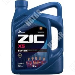 ZIC Zic x5 5w30 sp, ilsac gf-6, gm dexos1 gen2 бензин, п/синт. 6л 1/3