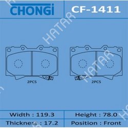 CHONGI Колодки дисковые chongi front 1/16