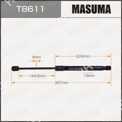 MASUMA Упор газовый багажника masuma, l=397mm 1/40