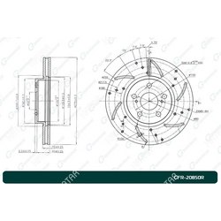 G-BRAKE Диск тормозной перфорированный вентилируемый g-brake правый